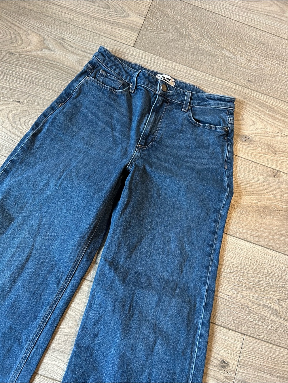 PAIGE Harper Wide Leg High-Rise Blue Women's Jeans Size 29 - Picture 3 of 15